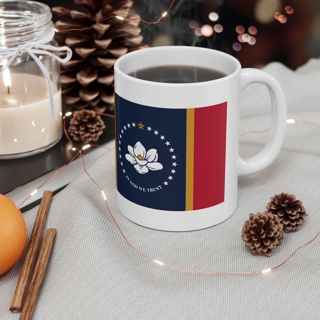 State Mugs Mississippi State Flag Ceramic Mug: Southern Pride Gift (11oz, 15oz) - Etsy