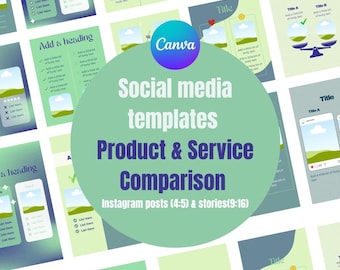Product and Service Comparison Canva Templates – 20 Slides (9x16 & 4x5)
