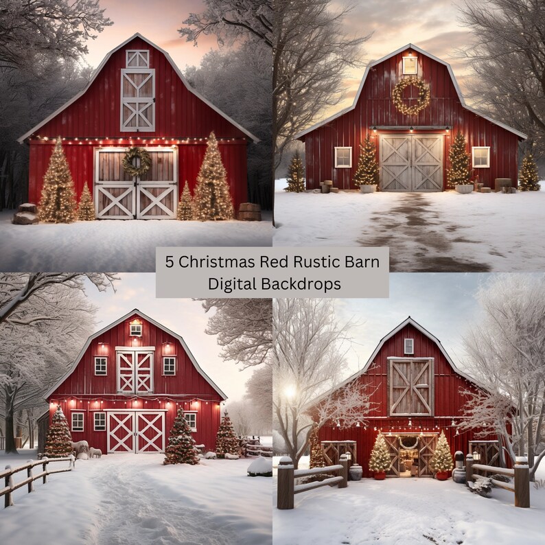 Photoshop christmas barn