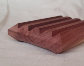 wood soap dish, aromatic, red cedar, soap saver, cedar soap dish, cedar, dish, draining soap dish, all natural