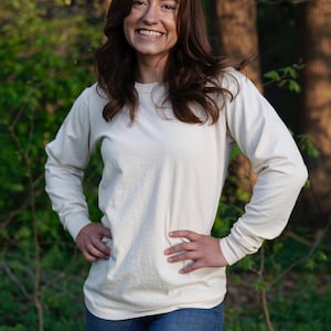 Organic Cotton Long Sleeve T-shirt- Undyed