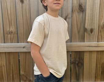 Organic Cotton Short Sleeve Kids T-Shirt-Undyed