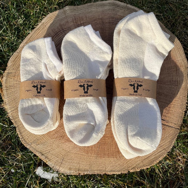 Organic Cotton Ankle Socks- 3 pack