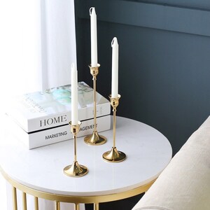 3pcs Candlestick Holder Set Handle Decorative Candle Holder for Fireplace Dinning Table Room Home Decorations