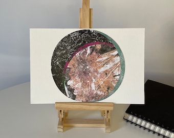 Abstract Space I, Original Artwork, Cosmic Series, Monotype Collage, Home Decor, Gift Ideas