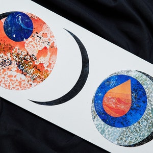 Abstract Space III, Original Artwork, Cosmic Series, Gelli Print, Home Decor, Gift Ideas