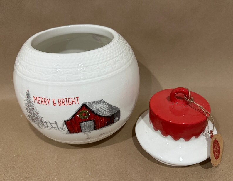 Christmas Ornament Shaped Cookie Jar 101 Strawberry Street Etsy Australia