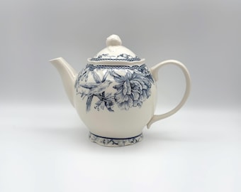 222 Fifth Blue Adelaide Teekanne – Songbird & Peony Porzellan – Auslaufende Kollektion