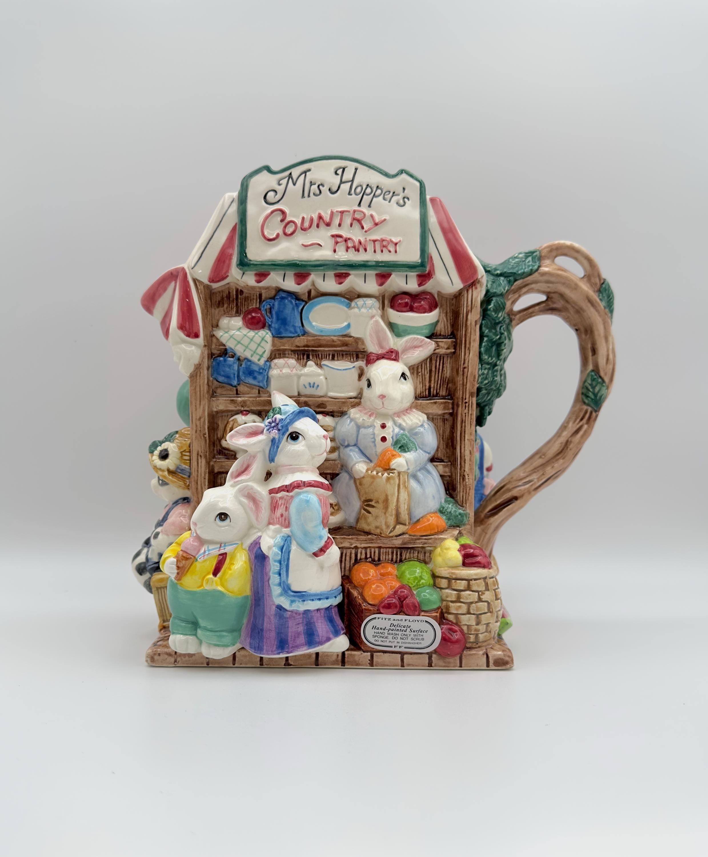 Fitz and Floyd “mrs. Hopper's Country Pantry” Sculptural Pitcher