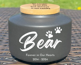 Personalised Dog Urn, Personalised Pet Memorial Keepsake, Custom Cat Urn with Engraved Name, Pet Ashes Keepsake, Personalized Cremation Urn