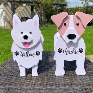 Personalisierter Hunde Blumentopf | Personalisierte Haustier Pflanzer | Hundeliebhaber Dekor | Indoor Gartenarbeit Geschenk | Büro Pflanzenhalter | Haustier-Thema Blumentopf |