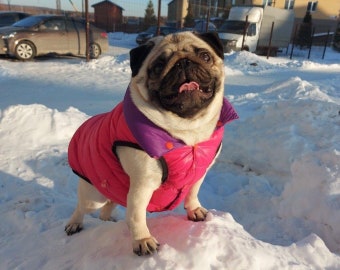 Reversible Puffer Dog Jacket | waterproof Dog coat vest | Warm dog clothing | Available for all sizes