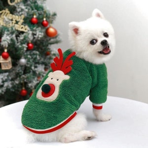 Winter Puppy Reindeer Wooly Jumper | Christmas Dog Clothes