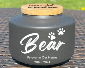 Personalised Dog Urn, Personalised Pet Memorial Keepsake, Custom Cat Urn with Engraved Name, Pet Ashes Keepsake, Personalized Cremation Urn