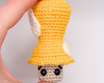 Nybörjarmönster för svampvirkning i PDF-format, enkel amigurumi-plysch med paddlar
