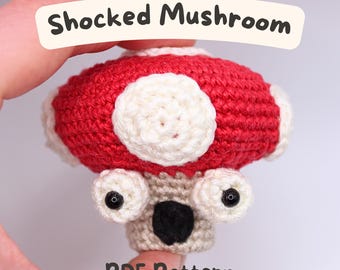 Beginner Toadstool Crochet Pattern PDF, Easy Mushroom Amigurumi Plushie