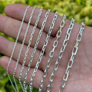 925 Sterling Silver Anchor Chain, Silver Anchor Necklace, Cable Link Chain, Silver Chain for Men & Women, Chain for Pendant, GFT09