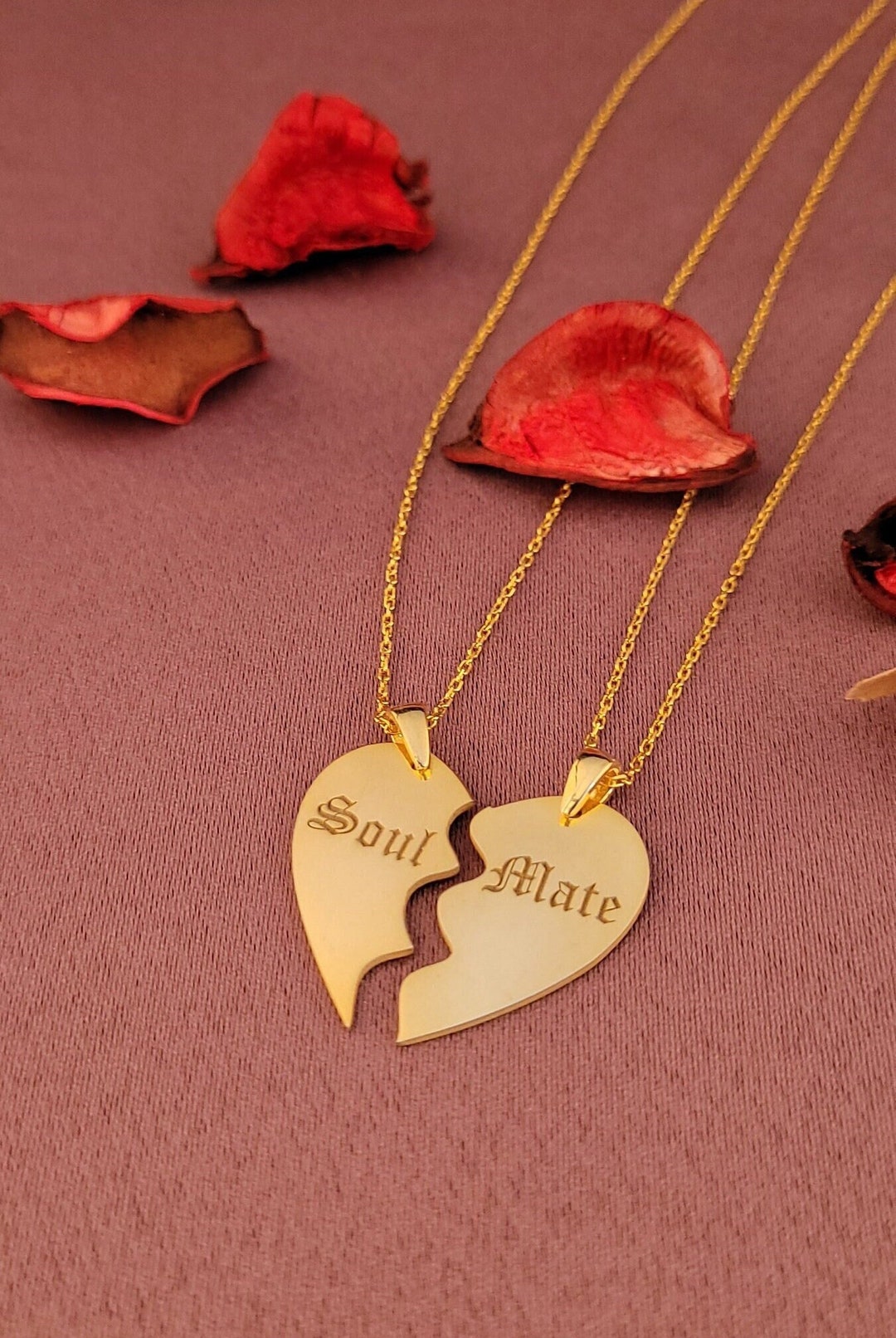 Ubuy Two Souls One Heart Necklace Magnetic Two Souls One Heart