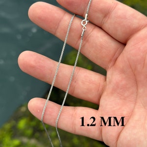 925 Sterling Silver Foxtail Chain, Thin Foxtail Necklace, Bali Chain, Oxidized Necklace, Antique Chain, Chain for Pendant 1.2 mm