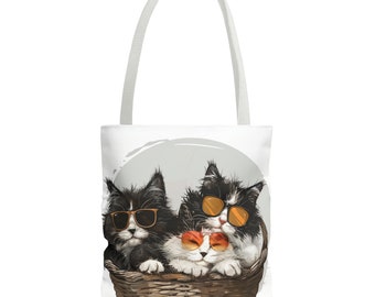 Cats with Sunglasses Toiletry Bag (printed on both sides)