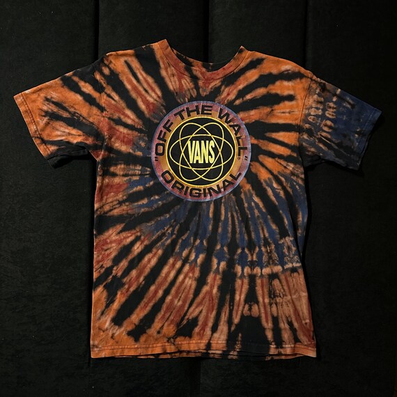 Medium Custom Reverse Tie Dye Retro Vintage Handmade Large Vans