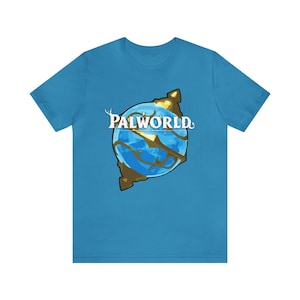 Palworld Game Inspired Unisex Jersey Short Sleeve Tee, Gamer T, Gamer tee, Gamer shirt, palworld t-shirt, videogame shirt, indie game tee,