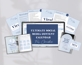 2024 Ultimate Social Media Planner and Content Calendar for Coaches: 366 Days of Social Content Inspiration