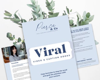 150 Viral Video & Caption Hooks For Instagram and TikTok - The Ultimate Scroll-Stopping Content Planner