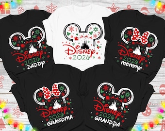 Custom Disney 2026 Christmas Family Matching Shirts