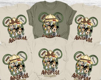 Disney Animal Kingdom 2026 Shirts, Disneyland Family Matching T-shirts, Disney World Safari Squad Tees, Mickey and Friends Wild One Apparel