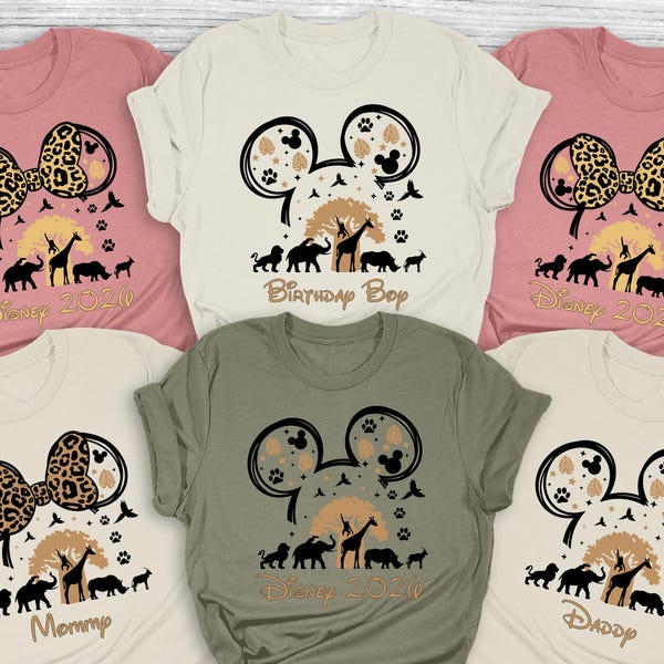 Custom Animal Kingdom Safari Family Shirts, Matching Vacation Tees, Mickey Minnie Wild Shirt, Disney Squad