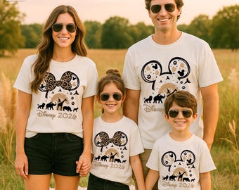 Custom Animal Kingdom Safari Family Shirts, Matching Vacation Tees, Mickey Minnie Wild Shirt, Disney 2026 Shirt