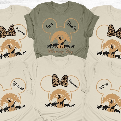 Camisetas personalizadas de Disney Safari, camisetas familiares a juego del Reino Animal 2026