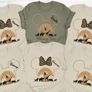 Custom Disney Animal Kingdom Shirts, Safari Family Matching Shirts, Disney Trip Shirts, Disney Birthday Shirt, Disneyworld Custom Name Shirt
