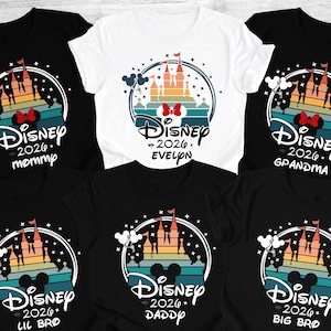 Disney kasteel 2026 shirts, Disney familie bijpassende T-shirt, aangepast Disney familie 2026 T-shirt, Disney reis T-shirt, Disney familie vakantie shirt 2026