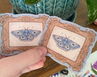 framed moth sticker