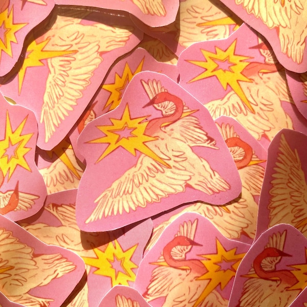 Swan Star Sticker    Waterproof + vinyl!