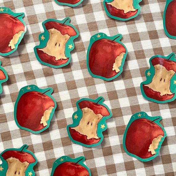 apple core stickers | waterproof vinyl