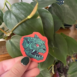 Sticker rode tijger