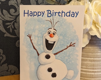 Olaf Inspired Birthday Card