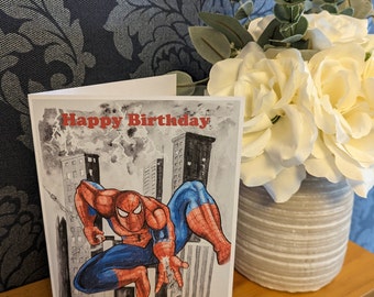 Spider-Man Inspired Birthday Card