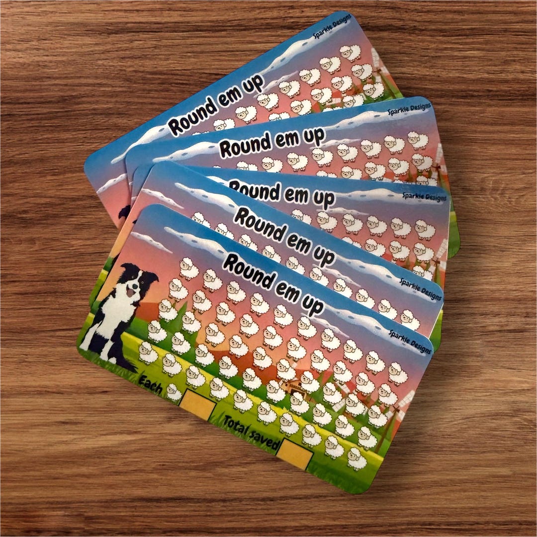 Round Em up Saving Challenge Tracker - Etsy