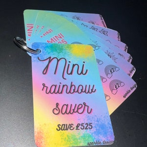 Mini rainbow savings challenge