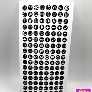 Sim Racing Stickers for 8.5mm backlit LED buttons