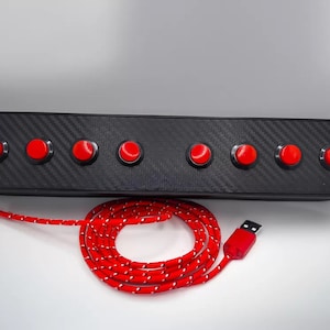 Sim Racing Button Box 8 Buttons long design