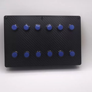 Sim Racing Button Box – 12 Blue Buttons