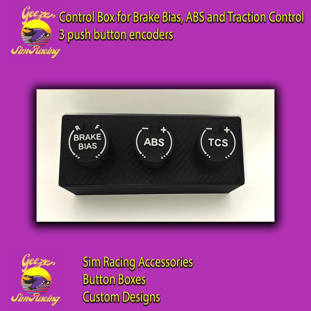 Sim Racing Brake Bias Traction Control and ABS Rotary Controls - Etsy