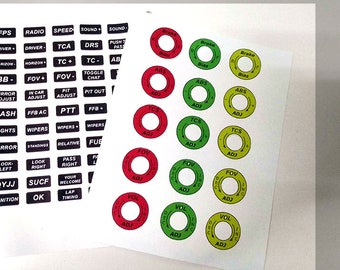 Stickers boîte à boutons Sim Racing (gratuits à l'achat d'une boîte à boutons)