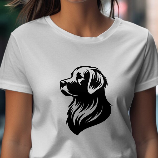 Golden Retriever Silhouette T-Shirt, Dog Lover Tee, Pet Owner Gift, Animal Enthusiast Clothing, Canine Fan Apparel, Unisex Shirt Design