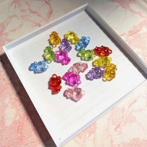 Mini Kitty-Inspired Acrylic Charms – 1.5cm | Mixed Colors or Single Colors | Bag of 8